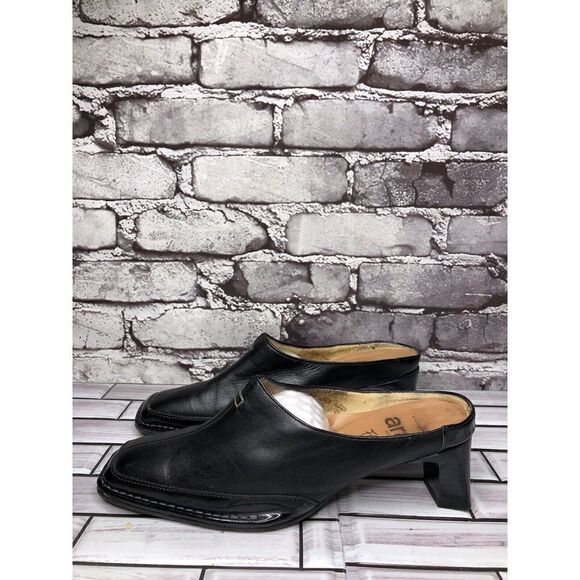 Ara Relax Flex Echt Leder Black Leather Heel Mules Women’s Sz 7M US/5UK/38EU - Picture 11 of 16